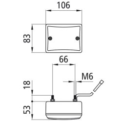 ASP�CK BAKLYGTE + 1,0 m DC-KABEL