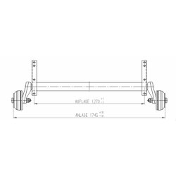 ALKO aksel 1000kg 4x100 A:1270 C:1745