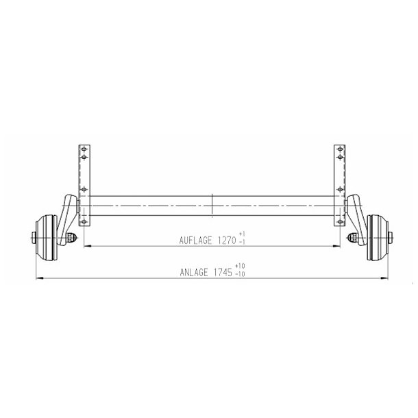 ALKO aksel 1000kg 4x100 A:1270 C:1745