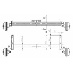 ALKO aksel 1000kg 4x100 A:1270 C:1745