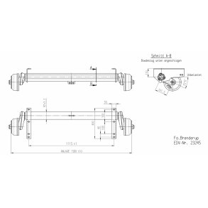 ALKO axel 1300kg 4x100 A 1115 C 1580