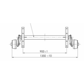 ALKO AXEL 800KG 4X100 - A:900 C:1350