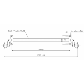 ALKO aksel 750 kg 4x100 A1250 C1580