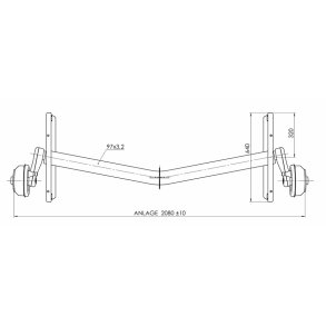 ALKO aksel DELTA SIN12 - 1300kg - A:1550 C:2080