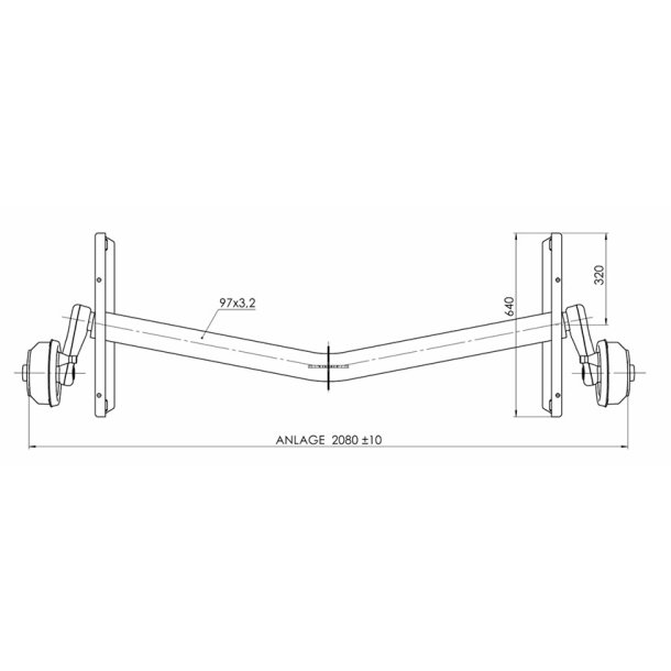ALKO aksel DELTA SIN12 - 1300kg - A:1550 C:2080