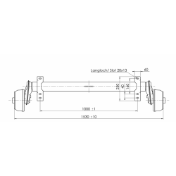 ALKO axel 1500kg 5x112 A1000 C1530