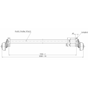 Alko aksel 1350 kg 5x112 A 1925 mm C 2320 mm