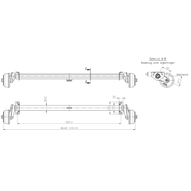 ALKO AKSEL 1000KG 4X100 A:1650 C:2100