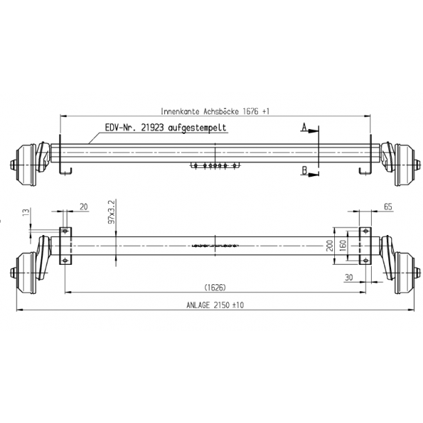 ALKO AKSEL 1000KG 4x100 A:1626 C:2150 - SPECIAL