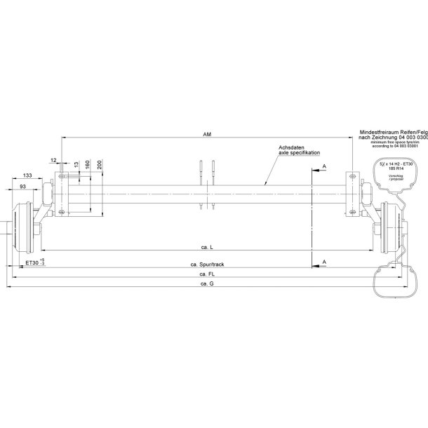 BPW AKSEL 1350KG 5X112 A:1700 C:2150