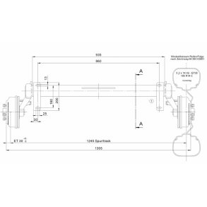 BPW AKSEL 1350KG 4X100 A:860 C:1305