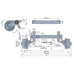 BPW AKSEL 1050KG 5X112 SWING CB 1055 - HUMBAUR