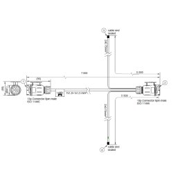 BTSLP KABELSATS 7,0 M 5,5 M RETUR 2 x 13-POLIG KONTAKT ASPCK