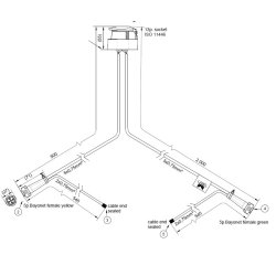 BTSLP/BTTRAILER BELYSNINGSSATS - 9 METER KABEL
