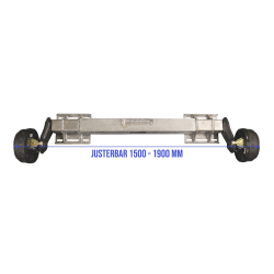 UNIVERSAL-ACHSE - HALBACHSE - JUSTIERBAR C-MASS 1500-1900mm MIT BREMSE 1350 KG 5x112 ("Knott")