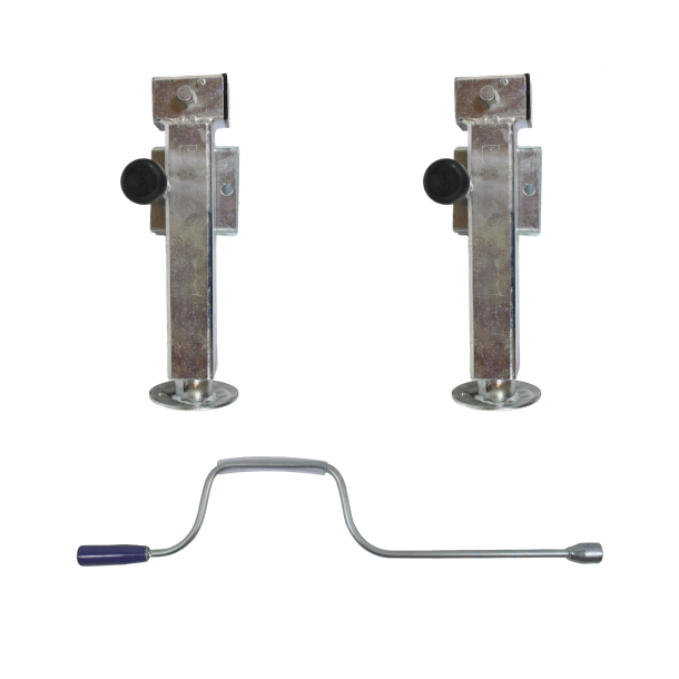 St�tteben dreibart m/kort monteringsplate - sett med 2 stk. + h�ndsveiv