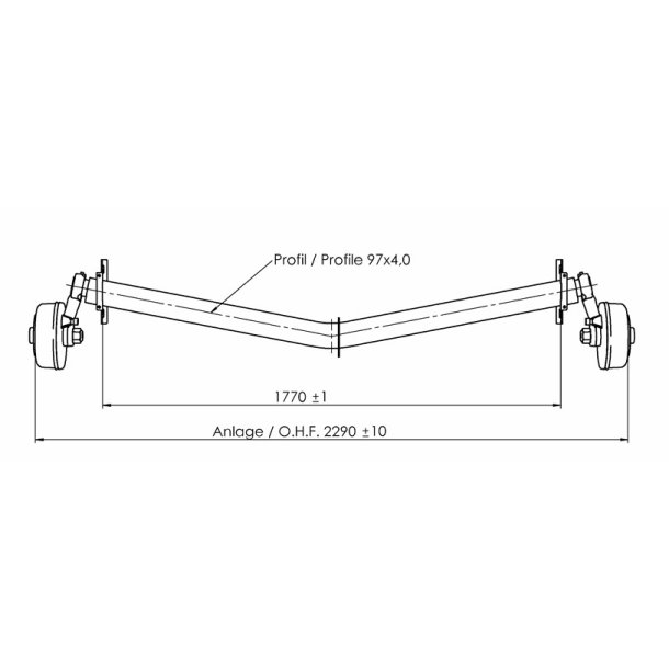 ALKO aksel DELTA SIN14-3 1700kg A 1770 C 2290