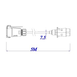VERLNGERUNGSKABEL 7-POLIG 5 MTR