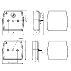 FRISTOM LED LYGTE HJRE/VENSTRE - MODEL FT-222 - MED NUMMERPLADELYS