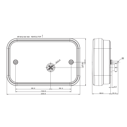 FRISTOM LED LEUCHTE FT-270 LINKS  OHNE KENNZEICHENBELEUCHTUNG