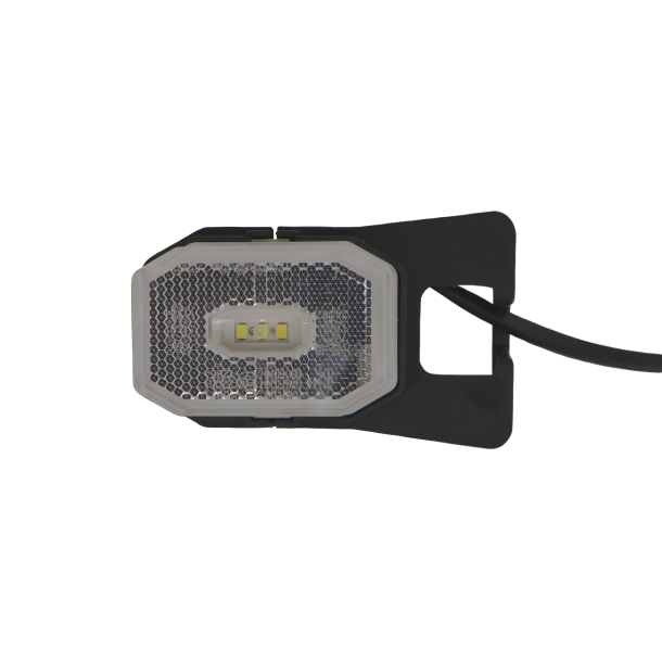 FRISTOM POSITIONSLEUCHTE LED WEISS - 1 M DC-KABEL 1230V MIT HALTERUNG