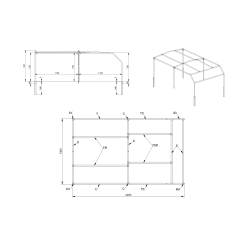 HG PRESENNING M/ STATIV 220X130X70 cm RAPTOR TIPPY 2
