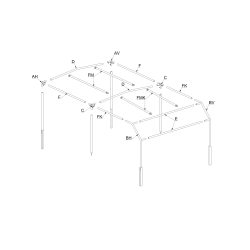HY PRESENNING M/STATIV 220 x 130 x 70 cm VARIANT