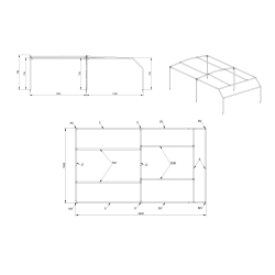 HG PRESENNING M/ STATIV 260X150X70 cm VARIANT