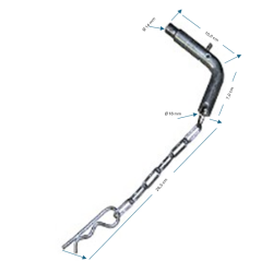 TIP PL�K/PIN FOR TIPTRAILER LAD - 18-14 mm
