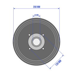 BROMSTRUMMA TILL IFOR WILLIAMS 200X50 MM 4x139