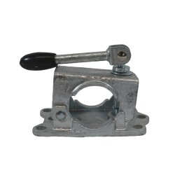 KLEMMSCHELLE 48 MM GUSS RCKENPLATTE MIT KIPPGRIFF - FEUERVERZINKT