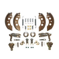 2 x Bremsetrommel m/kj�leribber + renoveringssett til AL-KO 200x50 mm - 5x112 - 1500 kg
