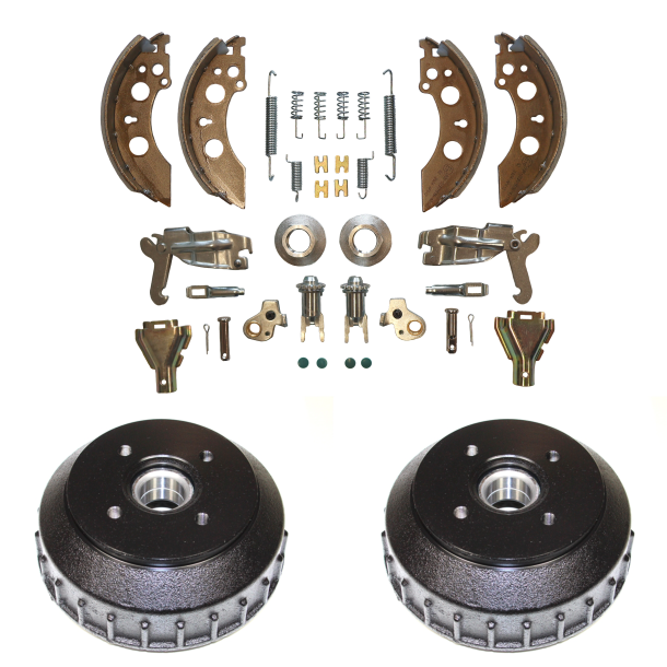 KOMPLETTES AUFBEREITUNGSSET F�R ALKO 200x50 MM - INKL. 2 STK. 4x100 39/72/37 BREMSTROMMELN