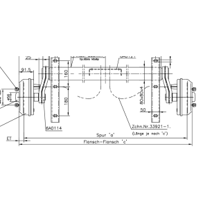 KNOTT axel 1350kg 5x112 b:1500 c:1950
