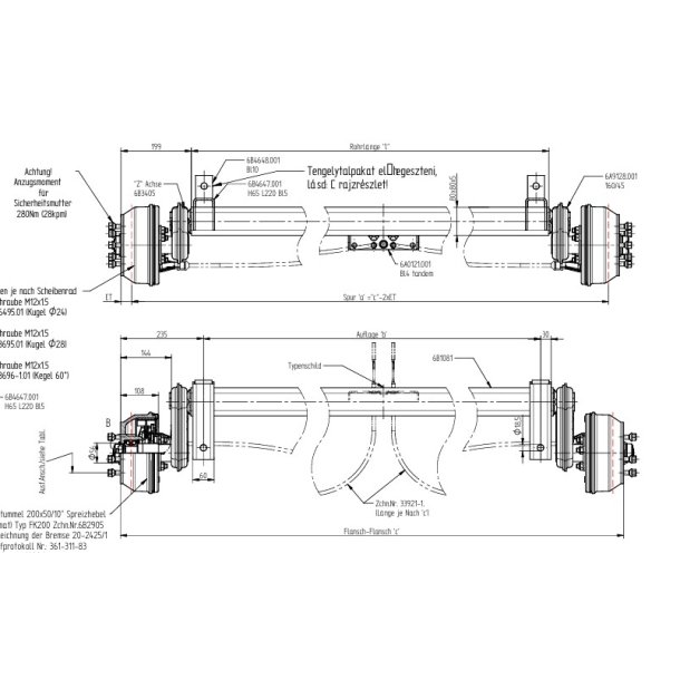 KNOTT AKSEL 1350 KG 5 x 112 B:1300 C:2200 (6AA718.001) - SPECIAL