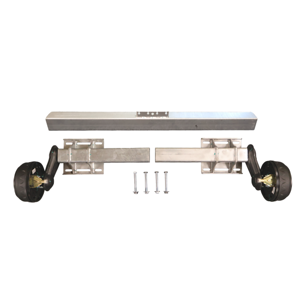 Universal aksel - justerbar 1760-2450 mm med bremse 1350 kg 5 x 112 ("KNOTT")