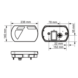 5P RCKLICHT LED MIT EINGEBAUTEM WIDERSTAND - RECHTS