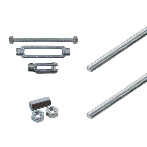 M10 GEWINDESTANG VERBINDUNGSSET - 2 STANGEN