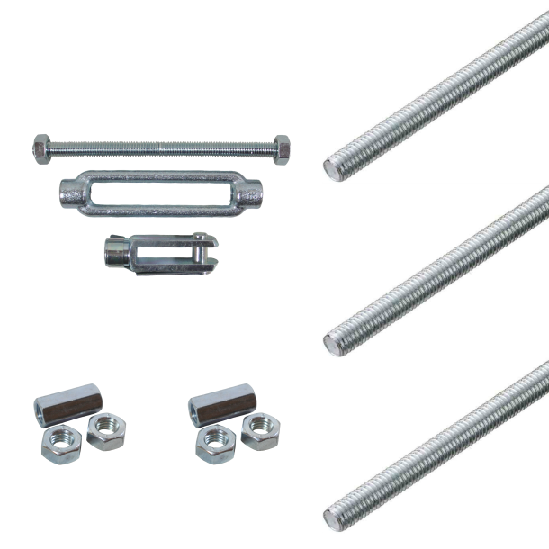 M10 gevindstang samles�t - 3 st�nger