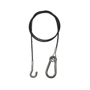 NOTBREMSSEIL/ABREISEILSCHWARZ FR ALKO 1000MM  EDELSTAHL-KARABINERHAKEN