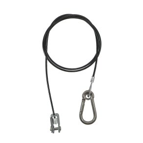 NOTBREMSSEIL SCHWARZ FR KNOTT 1200 mm  EDELSTAHL-KARABINERHAKEN