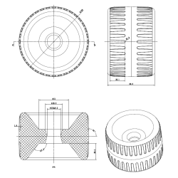 LOSE SEITENROLLE �123 MM � SCHWARZ � F�R BRENDERUP