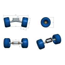 DOPPELTE SEITENROLLE MIT WIEGE F�R BRENDERUP � 80 MM