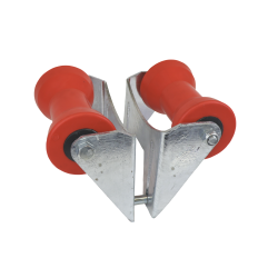 DOBBELT K�LRULLE MED BESLAG - R�D - 190 MM RULLE