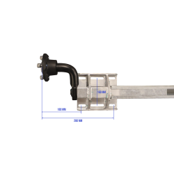 UNIVERSAL AKSEL - JUSTERBAR 1400 - 1850mm L�BEAKSEL 750 KG 4X100
