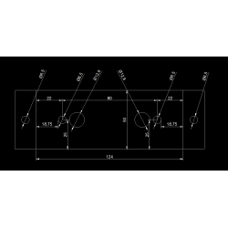Slingrelysholdere 2 stk. inkl. 8 stk. 5x20 mm bolter med muttere