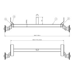 Neptun aksel N7-202 sv / svn 750kg 4x100