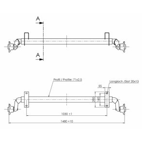 ALKO AKSEL 750KG 4X100 A:1030 C:1480 - H�J KONSOL