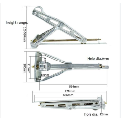 Skruvst�dben 1000 kg med skena f�r AL-KO - set med 2 st + handvev