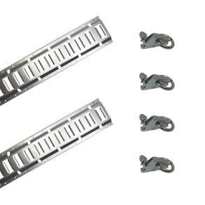ALUMINIUM-ZURRSCHIENEN-SET MIT CLIPS